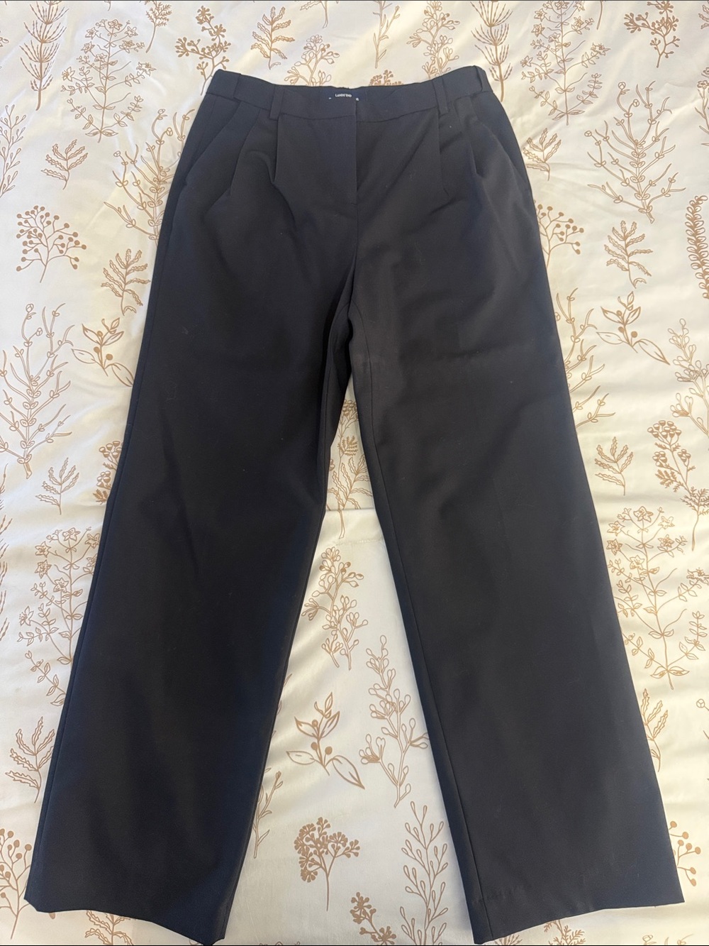 Lands' End Black Straight-Leg Dress Pants